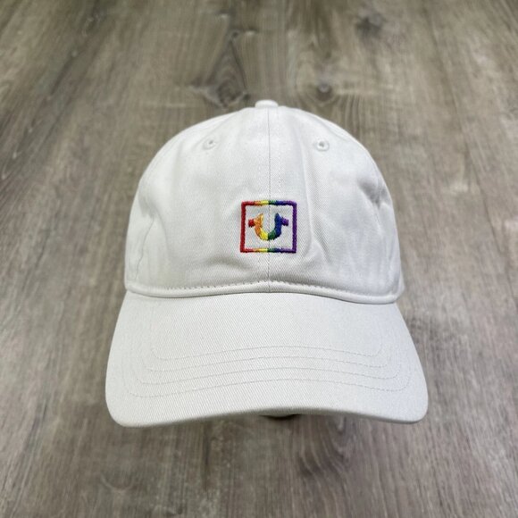 True Religion Hat Rainbow Pride Logo Adjustable Cap Adult OSFM - Picture 1 of 15